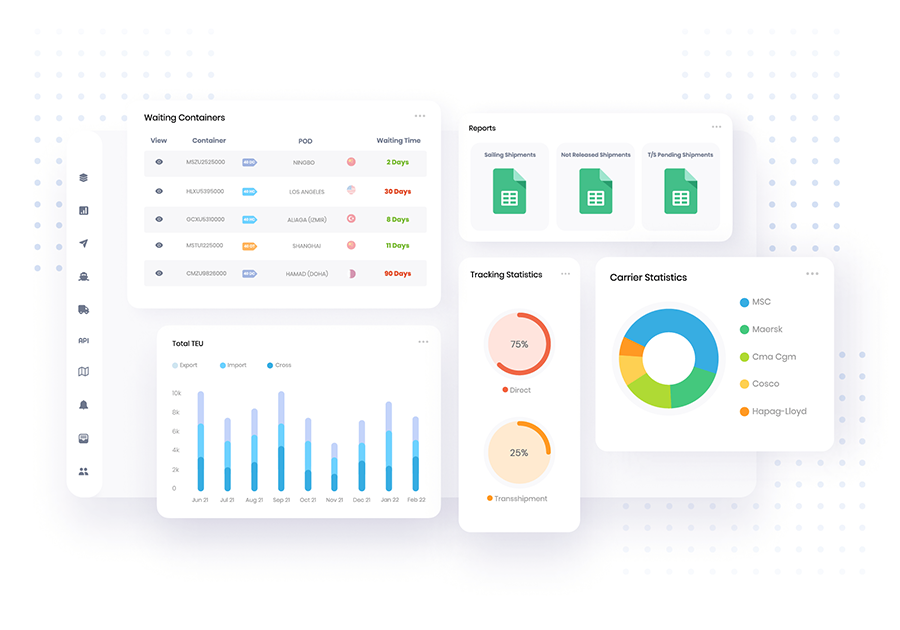 Search Container & Ocean Freight Tracking System